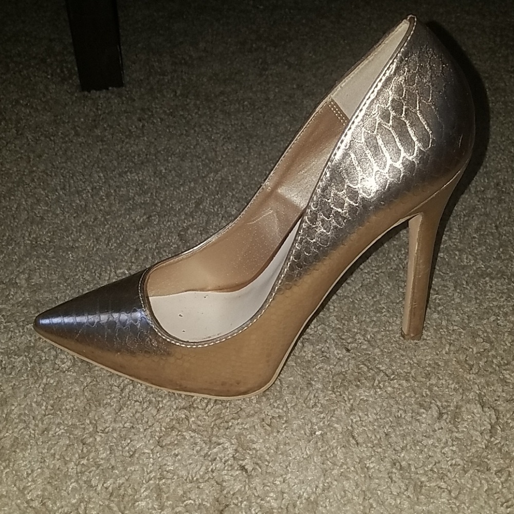 Rose gold shoes